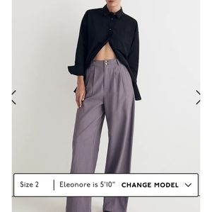 Madewell Petite Wide Leg Harlow Pant